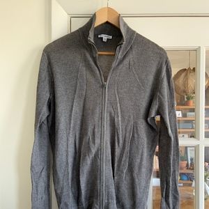 James Perse waffle knit zip up